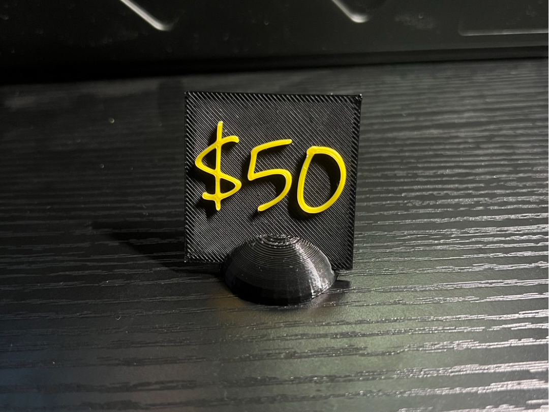 slanted price signs