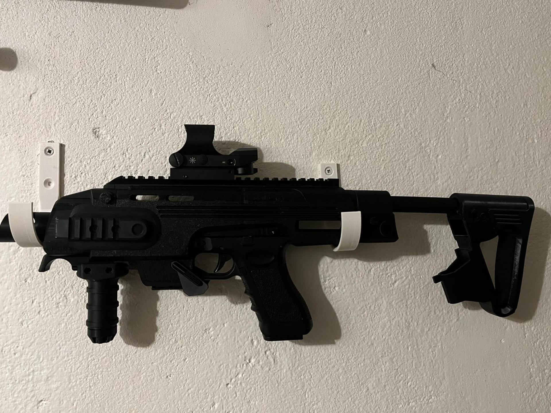 Holders, hangers for weapons and more