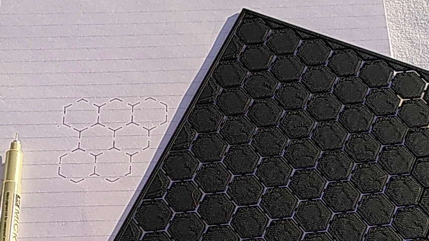 Hexagon stencil for boardgames
