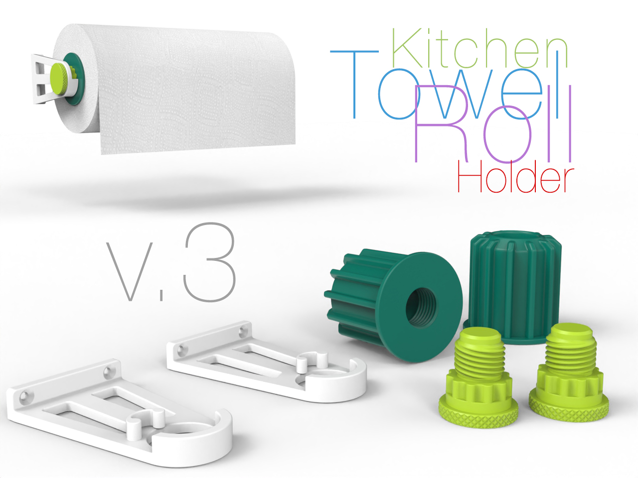 Kitchen Towel Roll Holder Version 3
