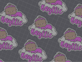 Baby in clouds keychain with name