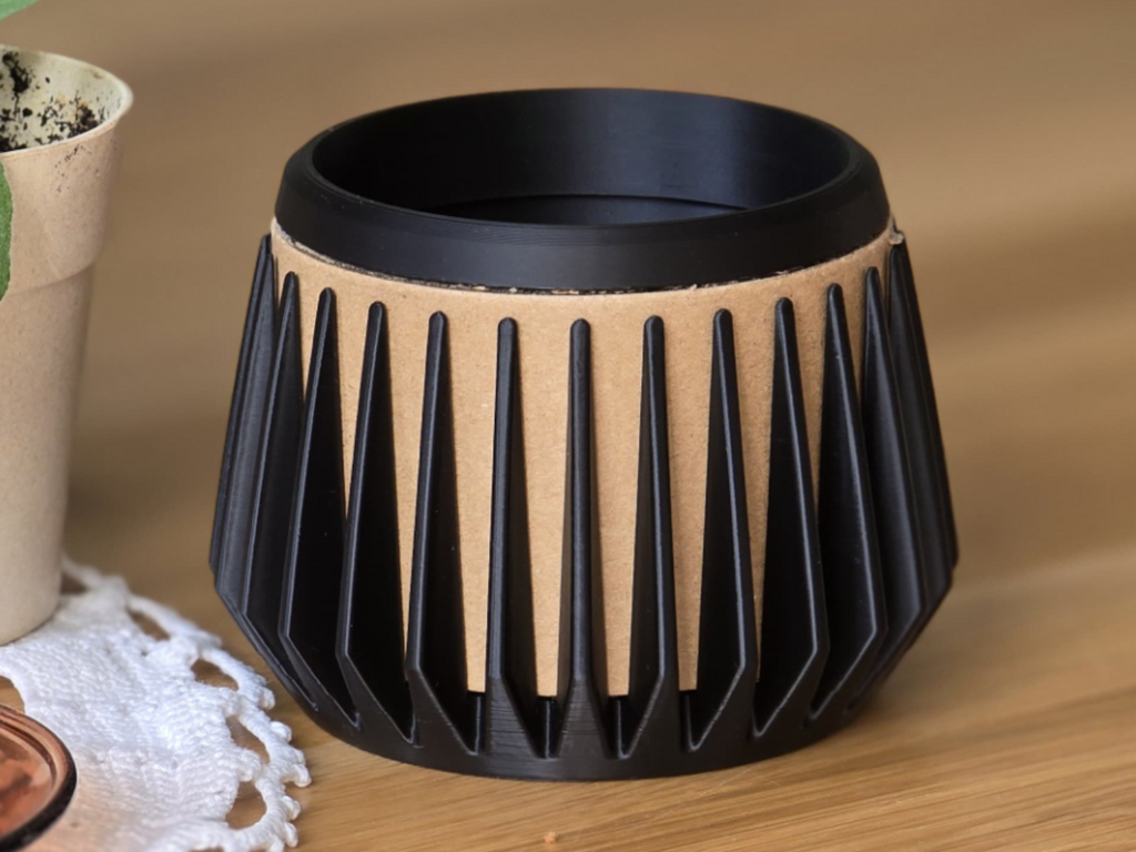 Cardboard Spool Flower Pot