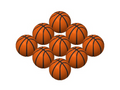 Painted Mini Basketballs for Tabletop Basketball