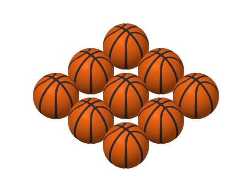 Painted Mini Basketballs for Tabletop Basketball