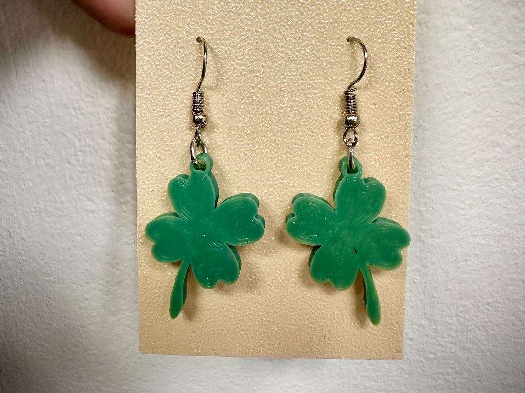 Shamrock Earrings - Free Commercial Use
