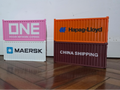 Container de envio, con logos (CHINA SHIPPING)