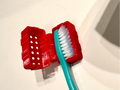 Toothbrush travel case with click