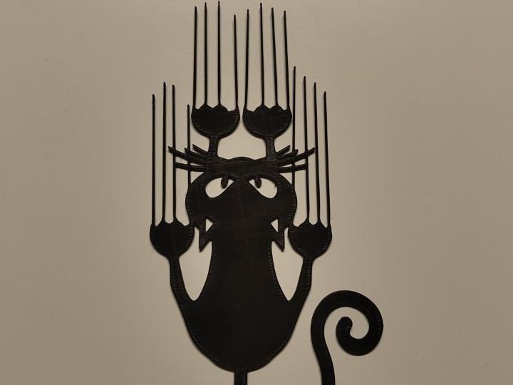 Cat skid wall art