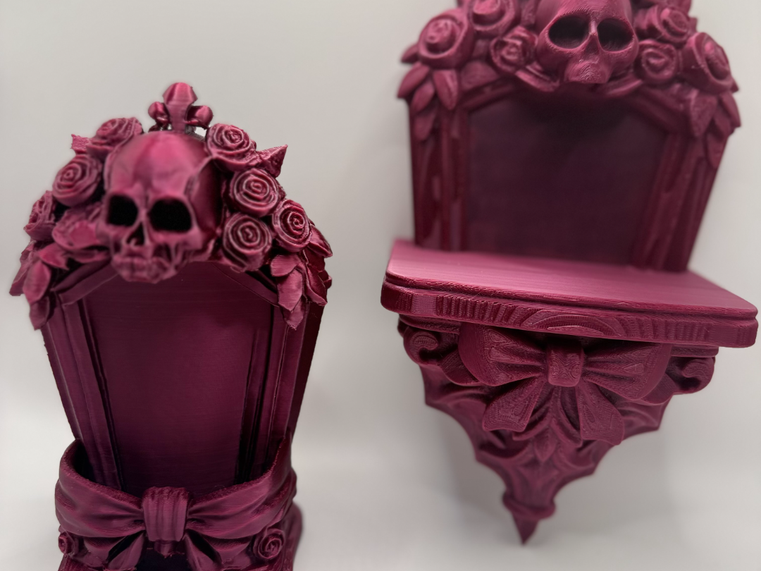 Gothic Coffin Skull BBW Soap Holder & Shelf
