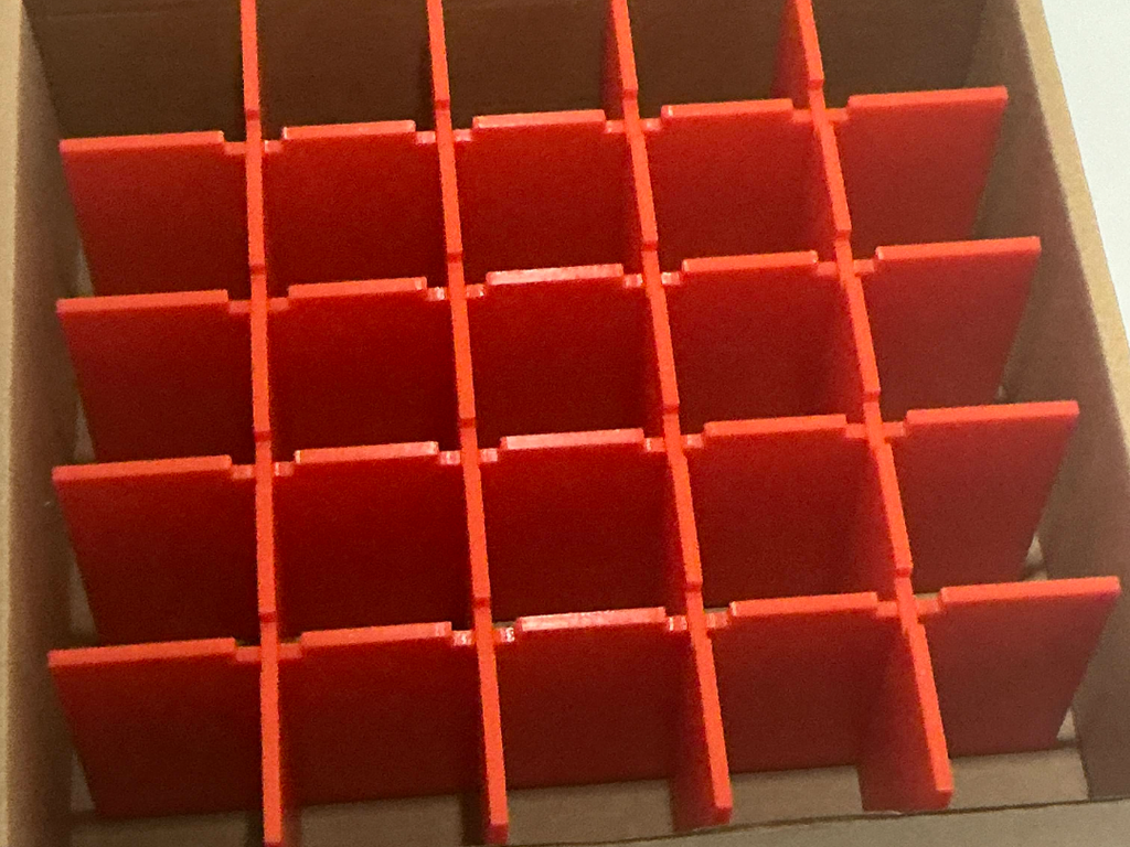 5x5 25 Divisions Filament Box Parametric Dividers
