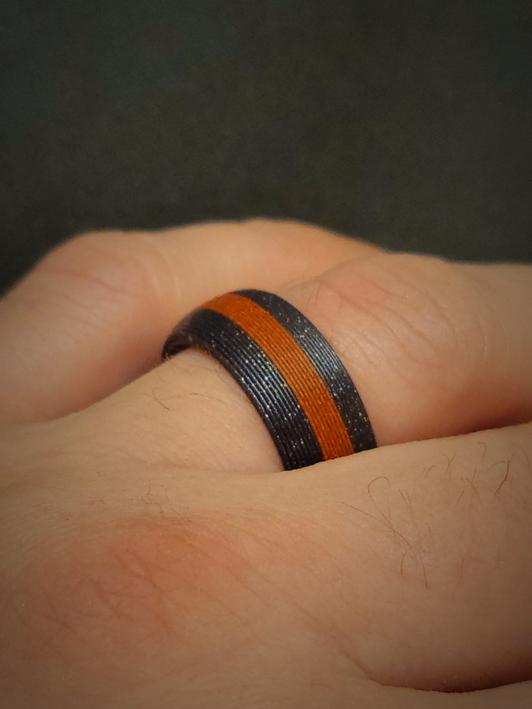 Men's Size 8 Dome Ring 2 Color (Includes step file for resize)