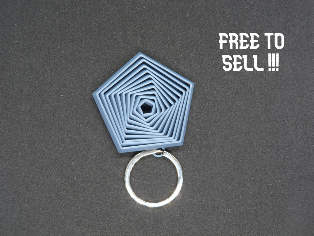 pentagon fidget keychain (free to sell) 10 rings