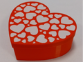 Heart-shaped gift box with lid