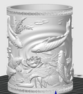 年年有鱼笔筒pen container