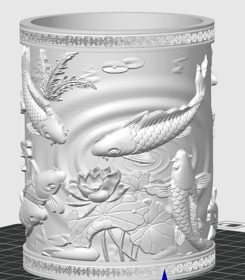 年年有鱼笔筒pen container