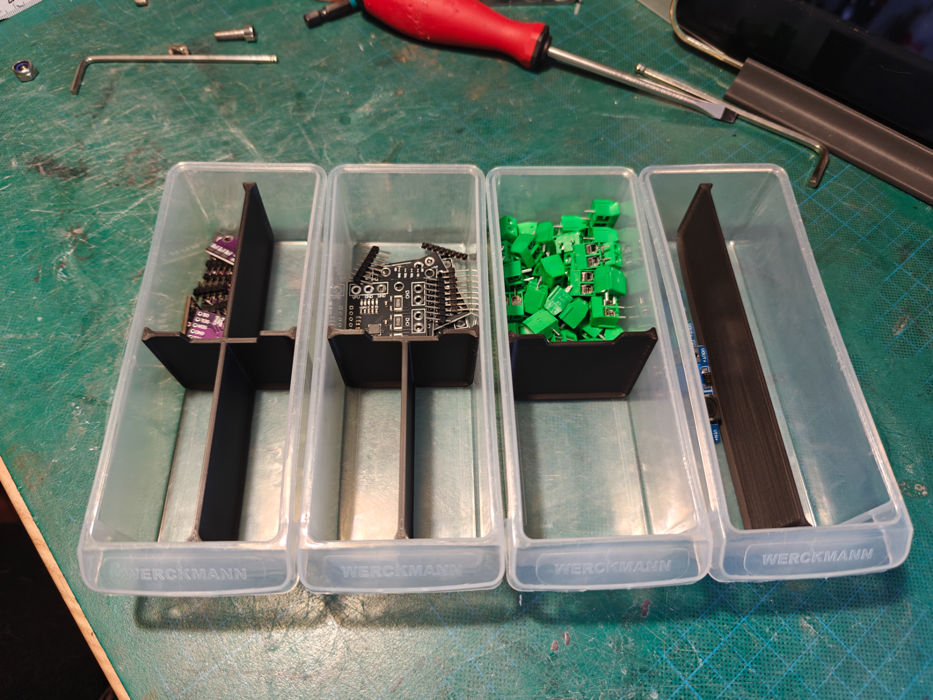 Custom Dividers Werckmann 12-Box Organizer Action