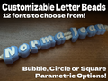 Parametric Friendship Bracelet Alphabet Beads