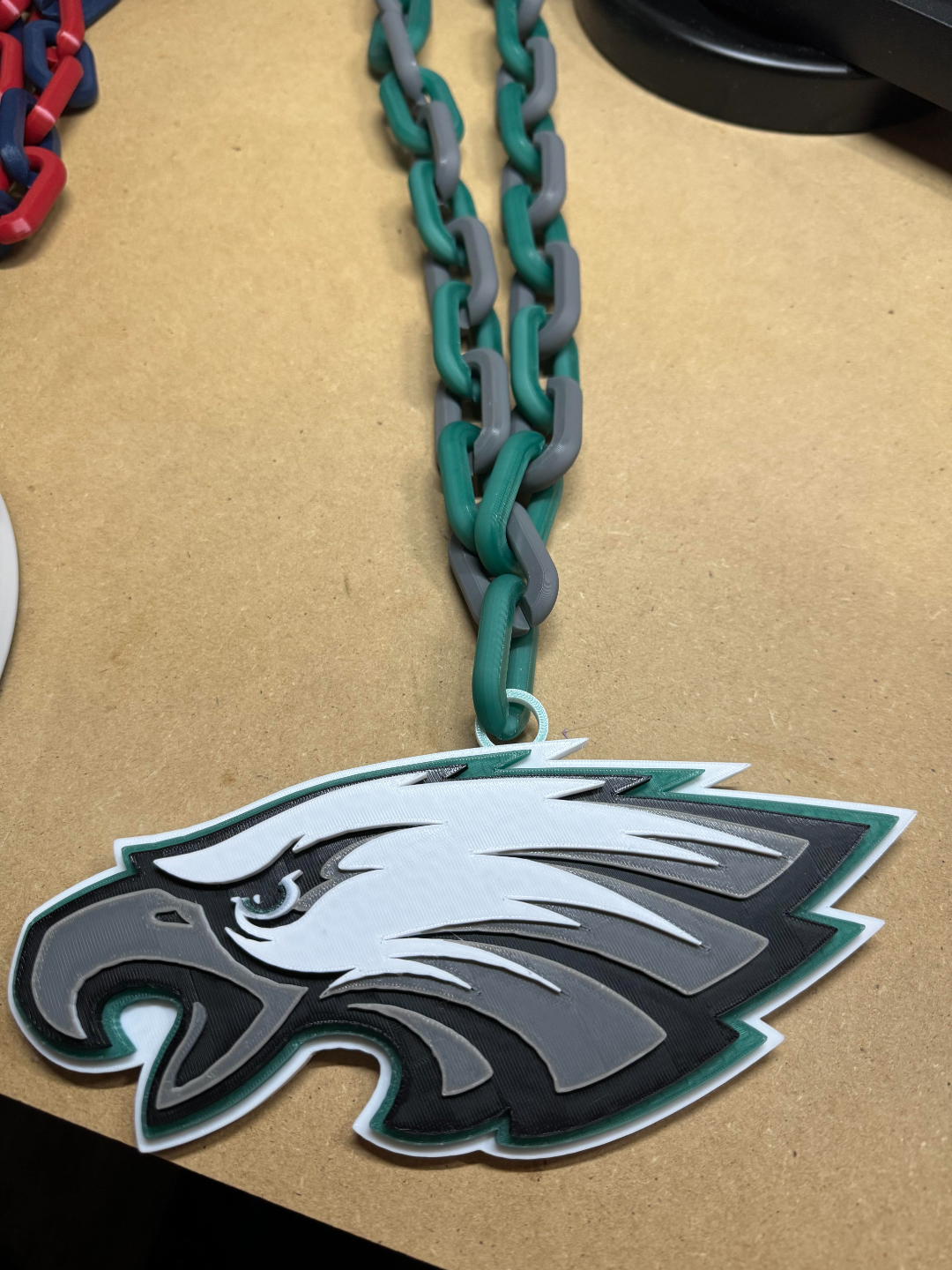 Philadelphia Eagles Logo Chain Necklace Oversized