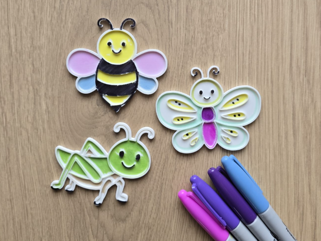 Cute Bugs Insect Coloring Marker Paint Acrylic Set