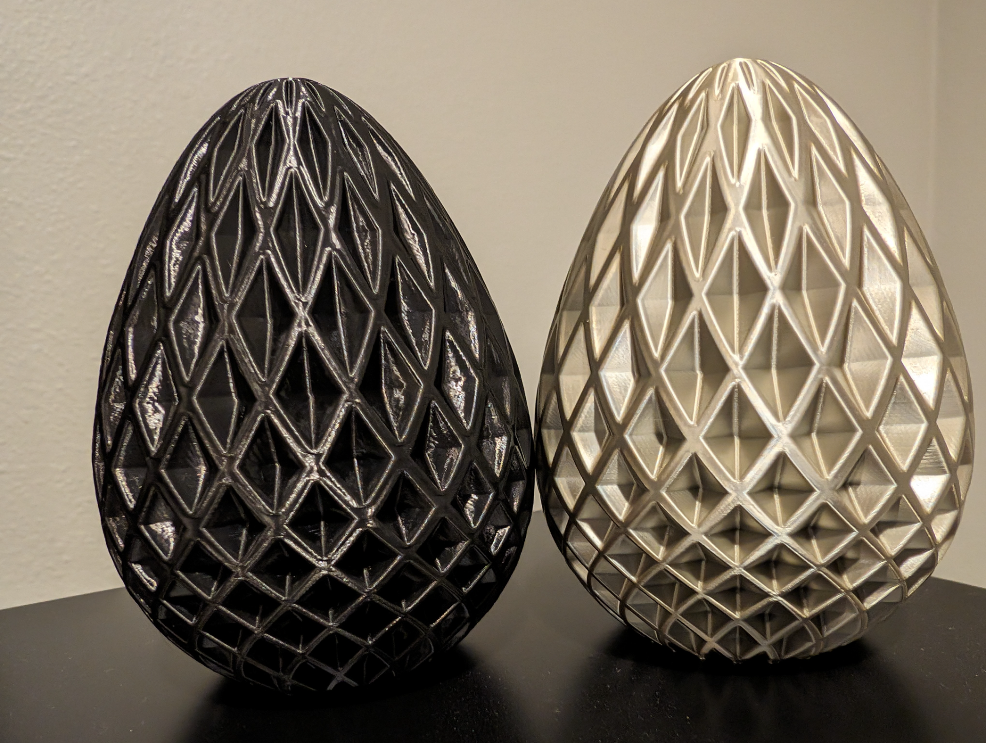 Easter Decorative Egg Honeycomb Diamond Dragon