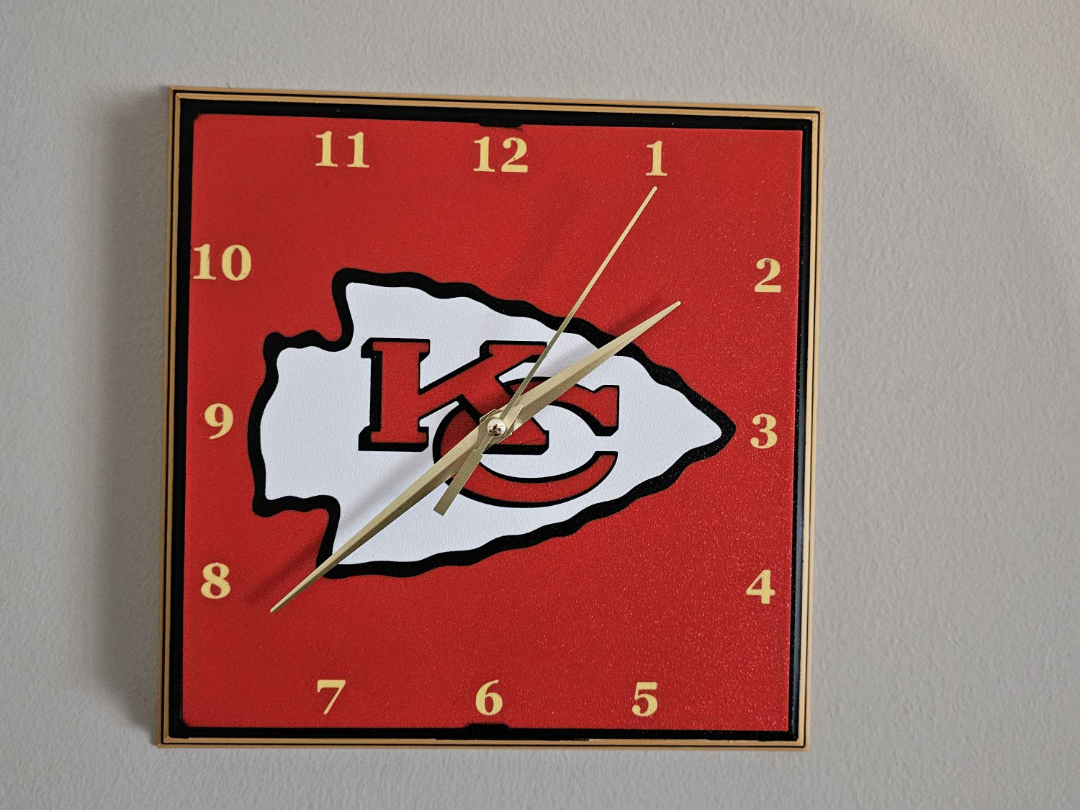 Kansas City Chiefs Clock Face