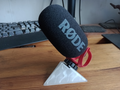 Triangular pyramid microphone/flash stand