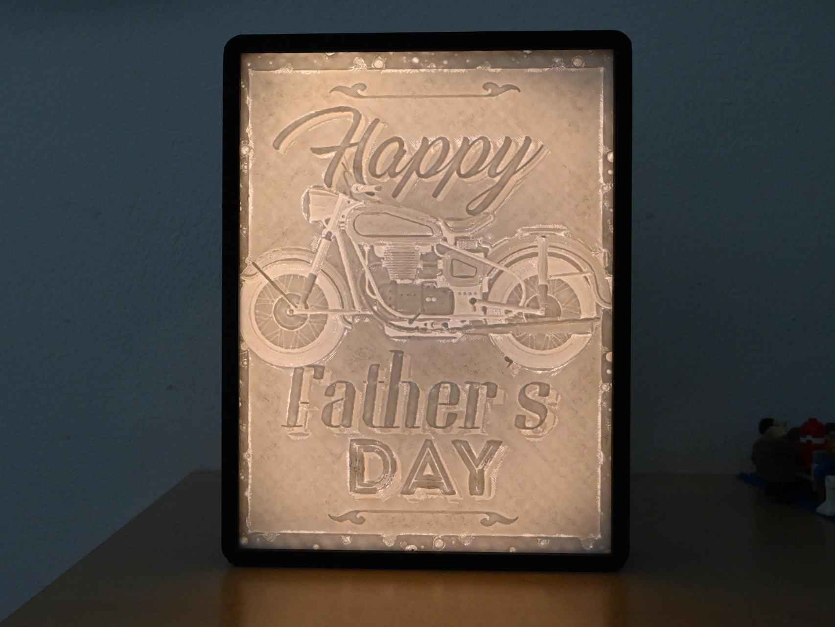 Father's Day Retro Motorbike Lightning Picture
