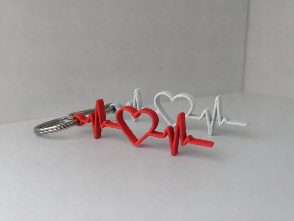Valentines Day Heartbeat Keychain Hanger