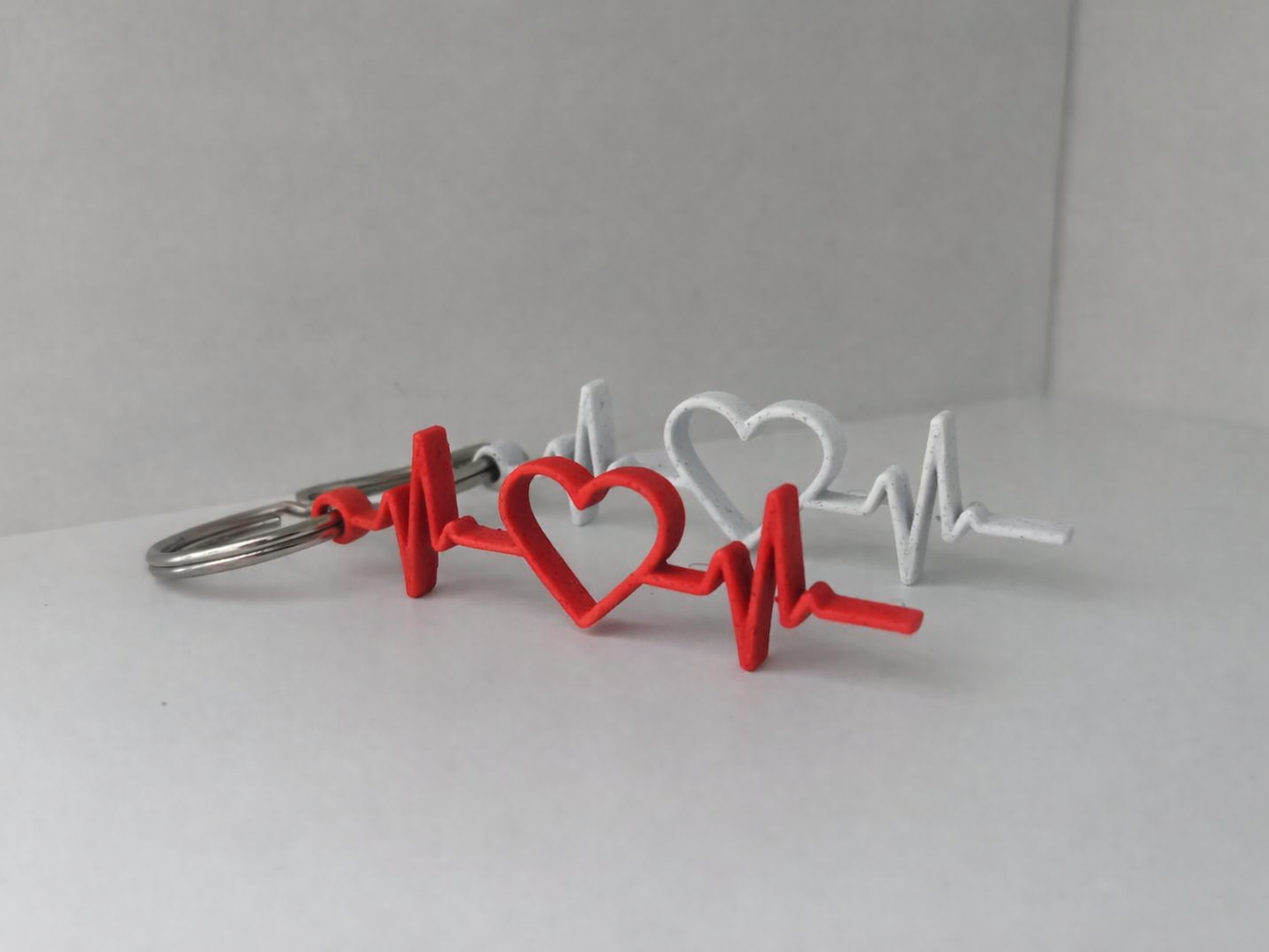 Valentines Day Heartbeat Keychain Hanger