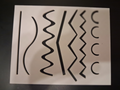 Basic line drawing guide stencil