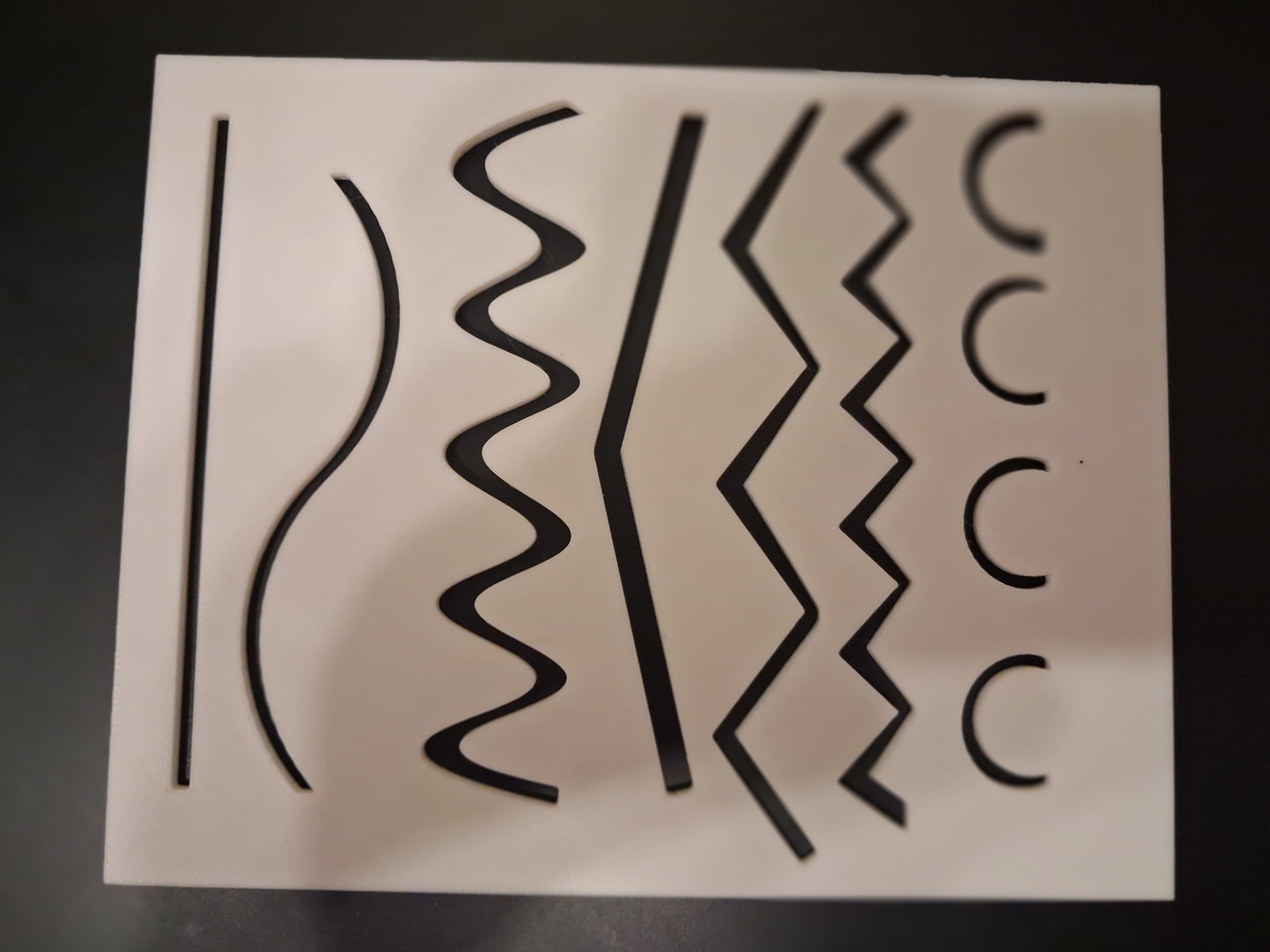 Basic line drawing guide stencil