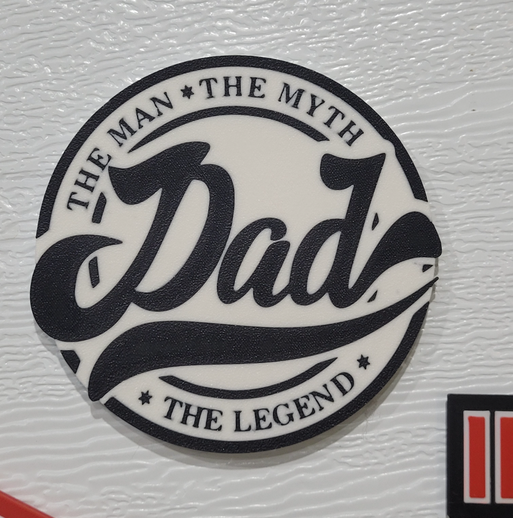 Dad The Man, The Myth, The Legend. Facedown Print