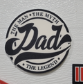 Dad The Man, The Myth, The Legend. Facedown Print