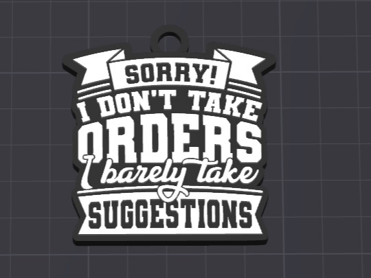sorry keychain / charm(free commercial)