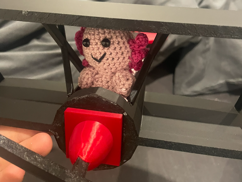 Biplane for small plushies with wallmount