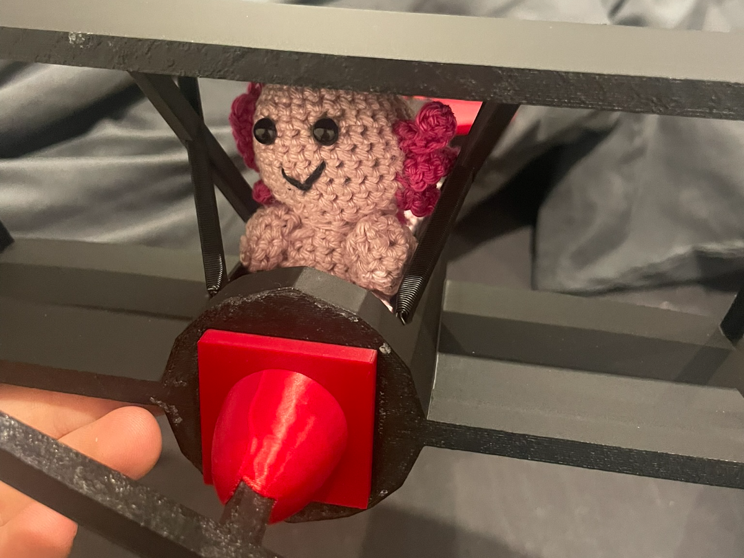 Biplane for small plushies with wallmount