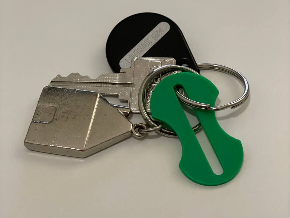 Dual-Sided Keyring Shopping Cart Token (Canadian)