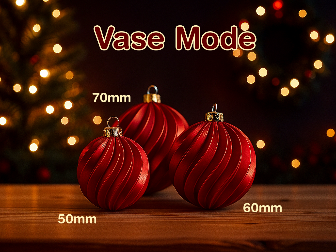 Christmas ball 50 / 60 / 70 mm Straight or Twist