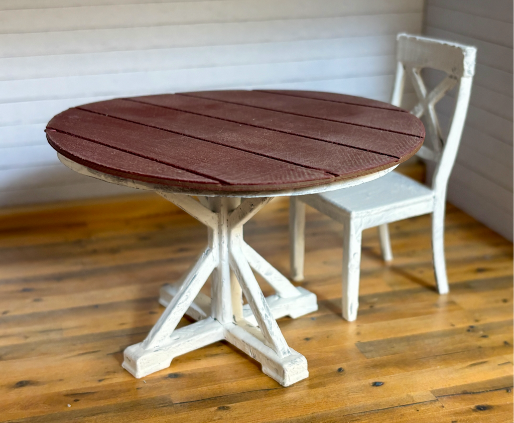 Miniature Dollhouse Scale 1:12 Table and Chair