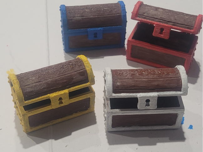 Hinged treasure chest