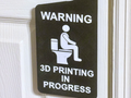 Warning - 3D Printing In Progress - Door Hanger