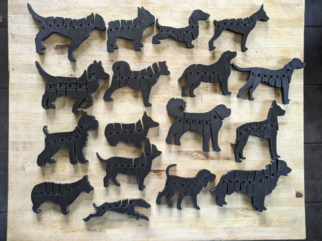 17 flexible dog silhouettes
