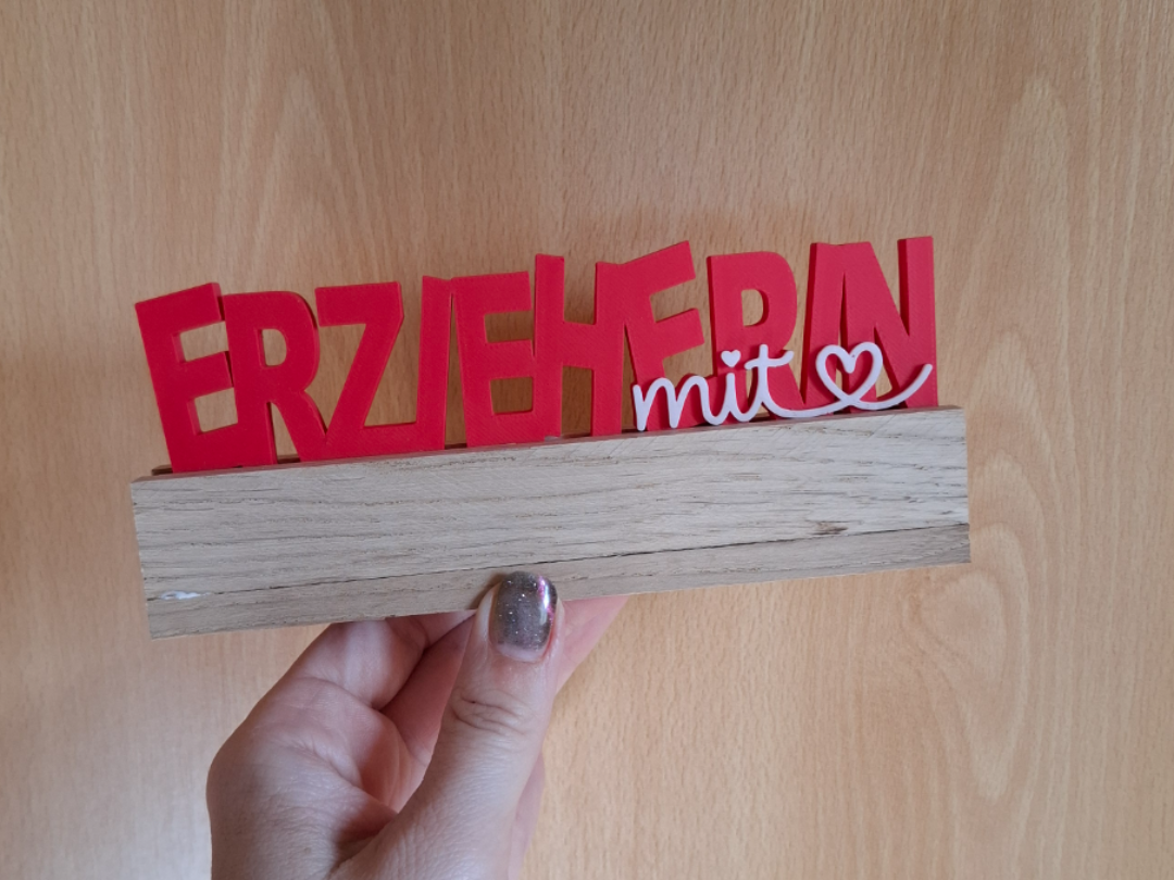 Klötzchenleiste "Erzieherin mit Herz"