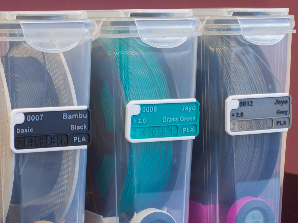 Favorite Filament Sample Holder (storage label)