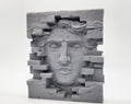 Face in the Brick Wall Sculpture - No Supports