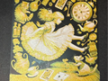 Hueforge Alice falling in gold