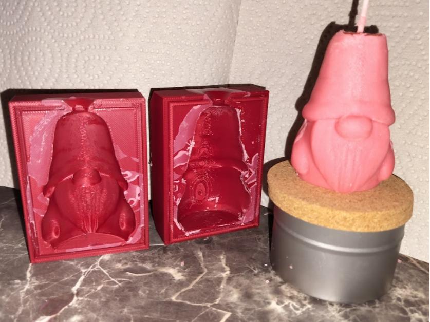 Ho ho gnome candle mold