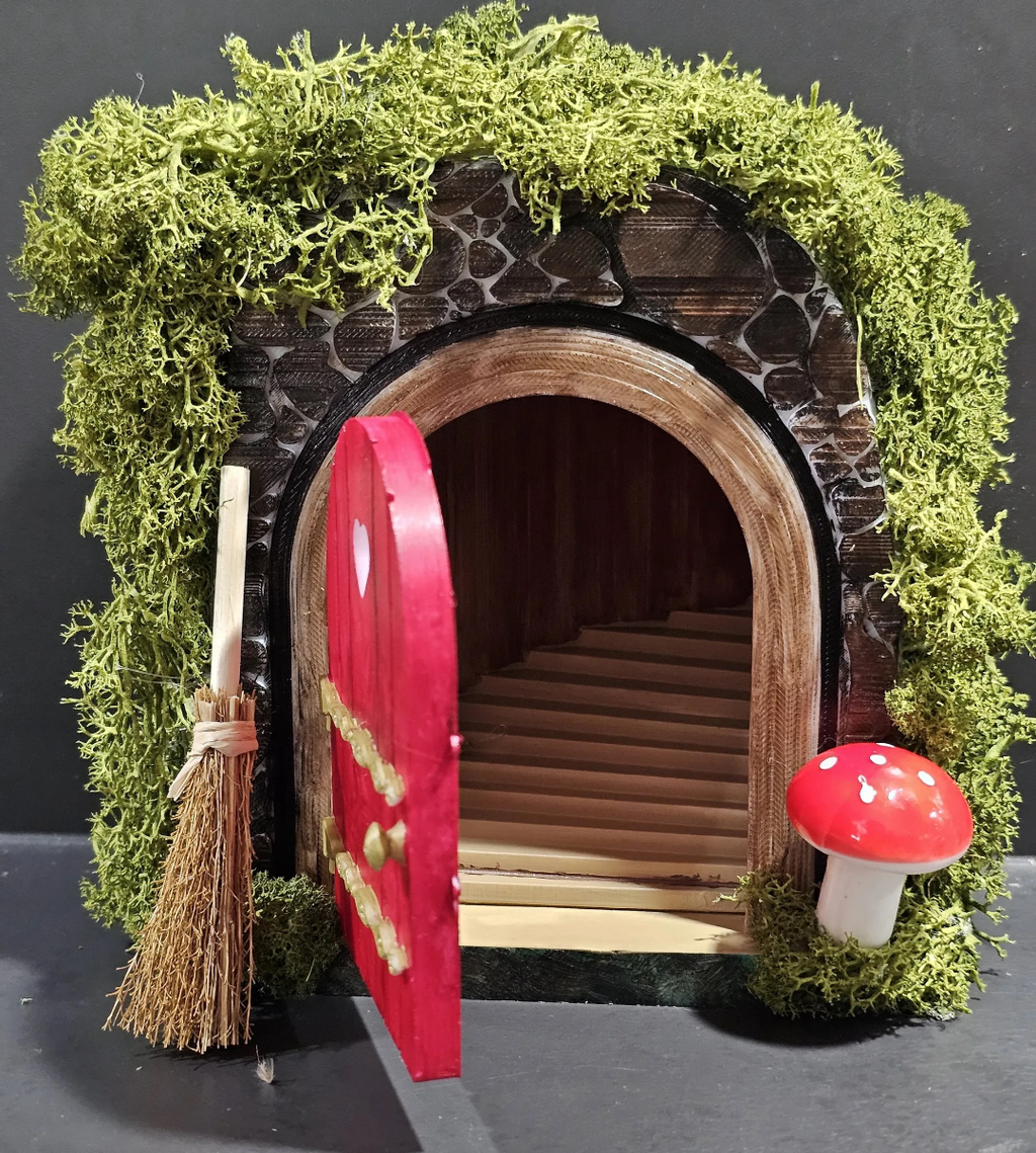 Fairy Door with Steps (optional LED-light)
