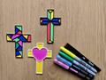 Cross Crosses DIY Coloring Christian Easter Ortho