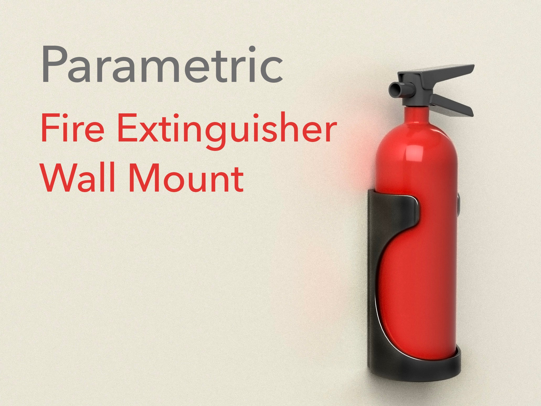 Fire Extinguisher Wall Mount (parametric)